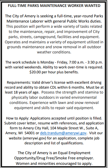 Parks Maintenance Ad