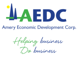 Amery Economic Development Corporation AEDC Logo - Helping business Do business